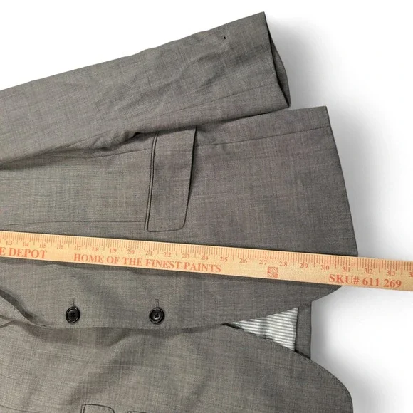 Banana Republic Tailored Fit Wool Blazer Silver Grey Mens 42R‎ Suit Jacket NWT